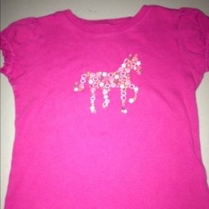 Pink Flower Horse Shirt